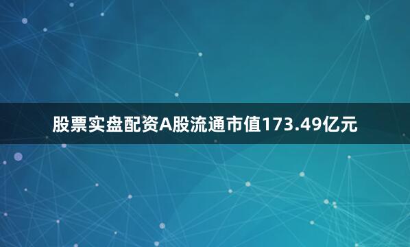 股票实盘配资A股流通市值173.49亿元